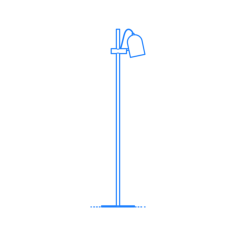 Furniture Floor Lamps Mast Floor Lamp Silhouette Svg Vector, Free Vectors File